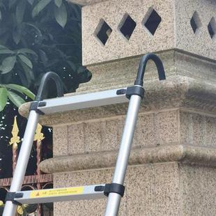 升降铝合金人字梯子家用便携竹节伸缩梯多功能工程折叠阁楼带钩梯