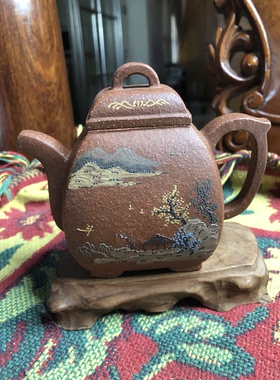 张建平高工原矿紫砂鱼籽泥全手工汉方紫砂壶（13年作品26年开证）