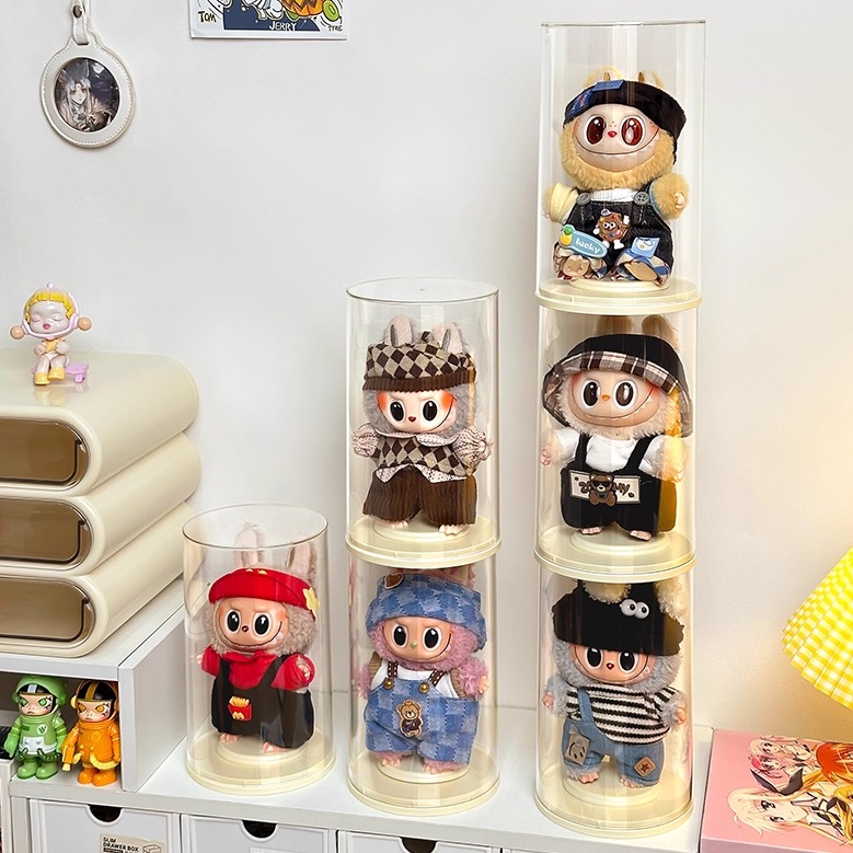 拉布布展示盒盲盒手办收纳展示架
