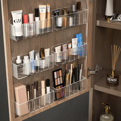 镜柜收纳盒壁挂面膜口红分格分格