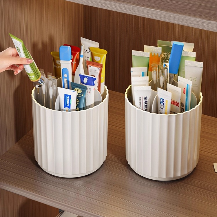 旋转药膏收纳盒分格药品收纳架