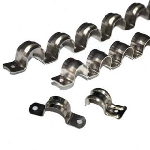 不锈钢排卡20线管固定卡扣16连排卡骑马卡金属水管管夹25欧姆卡