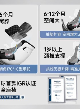 【品牌源头】HBR虎贝尔E360PRO儿童安全座椅0-12岁智能通风座椅