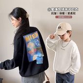 帅气印花圆领百搭加绒儿童 新款 小o宝okids男童亲子装 上衣2025冬季