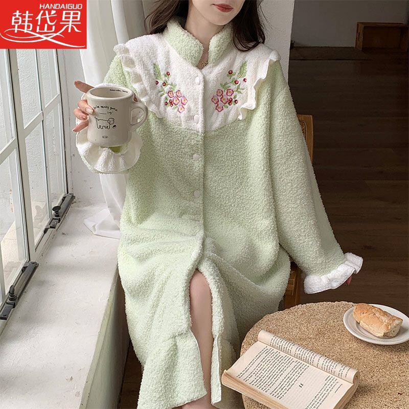 2025年新款珊瑚绒睡裙女
