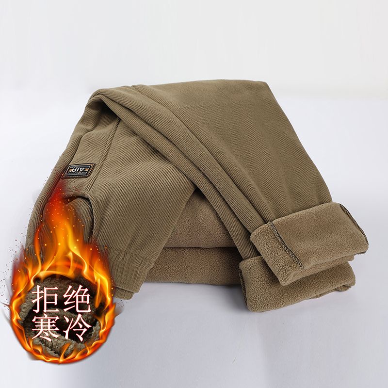 妈妈春秋长裤宽松直筒冬加绒