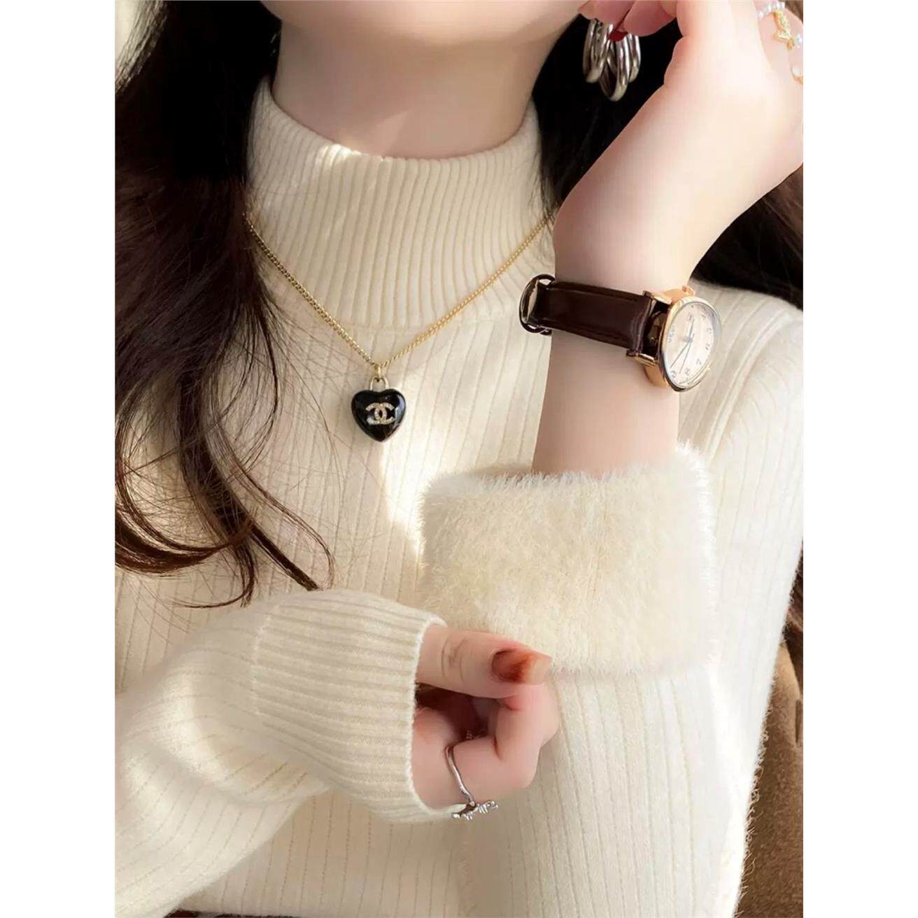 加绒毛衣女秋冬季加厚202