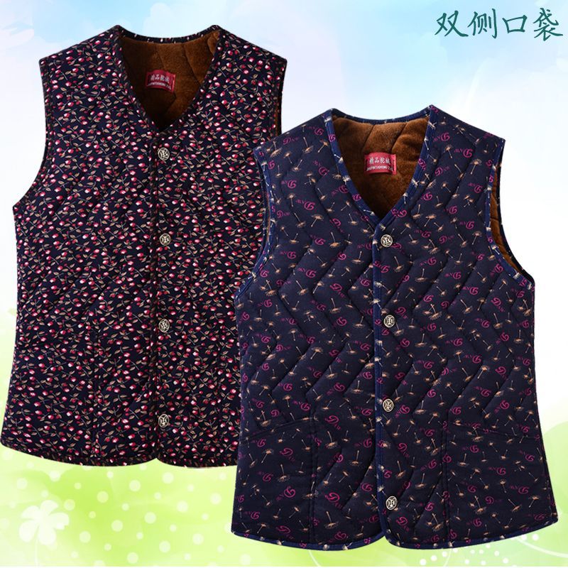 驼绒棉马甲女秋冬季加厚