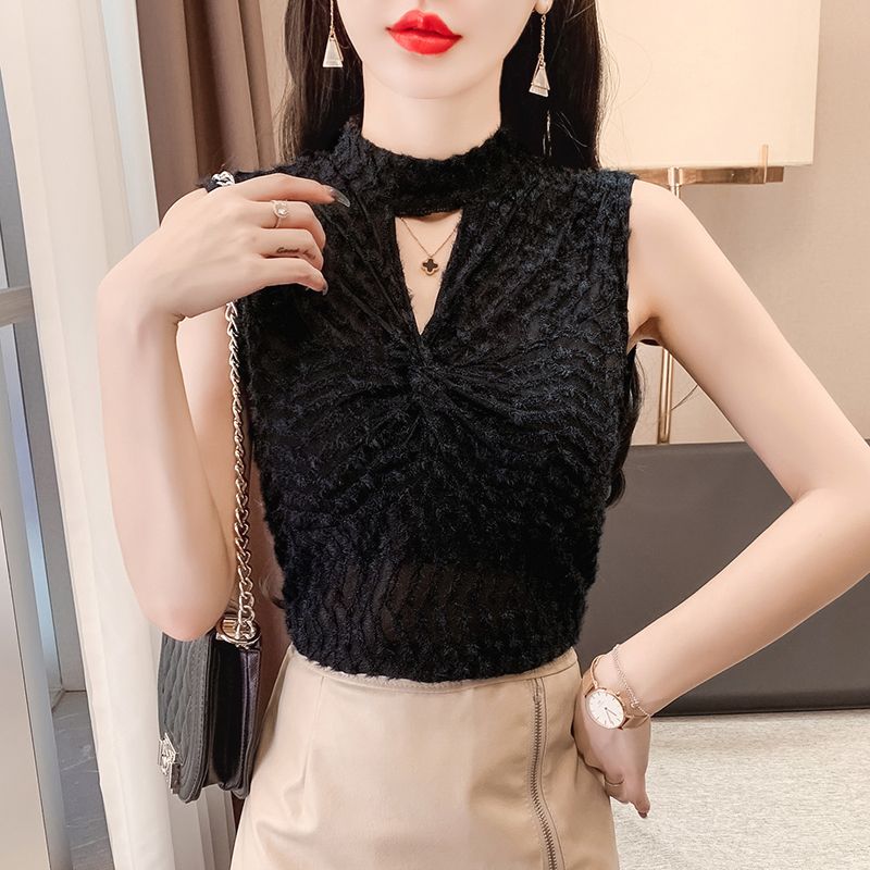设计感小众风性感植绒毛