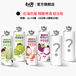 春节送礼青大师果味精酿原浆啤酒礼盒整箱1升 产地青岛 6桶组合装