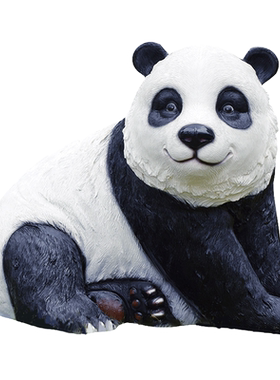 仿真熊猫公园草地售楼处布置摆件