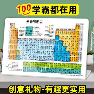 化学元素创意礼物元素周期表实物摆件初中知识点学习口诀送孩子QT