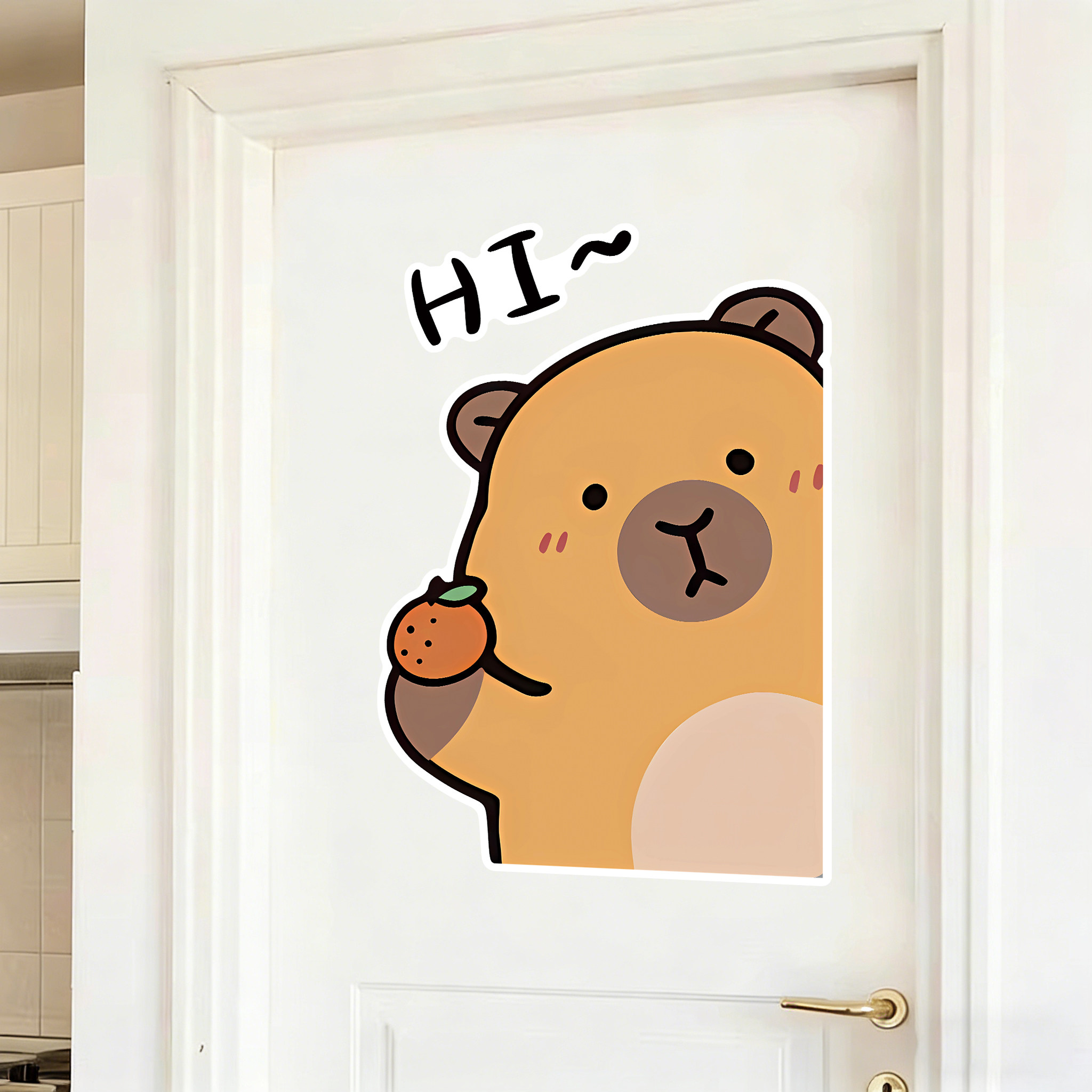 卧室门装饰贴画自粘儿童房间门贴布置墙面卡通装饰卡皮巴拉贴纸QT,家居饰品,软装墙贴,淘宝优惠券,粉丝福利购,淘宝优惠卷