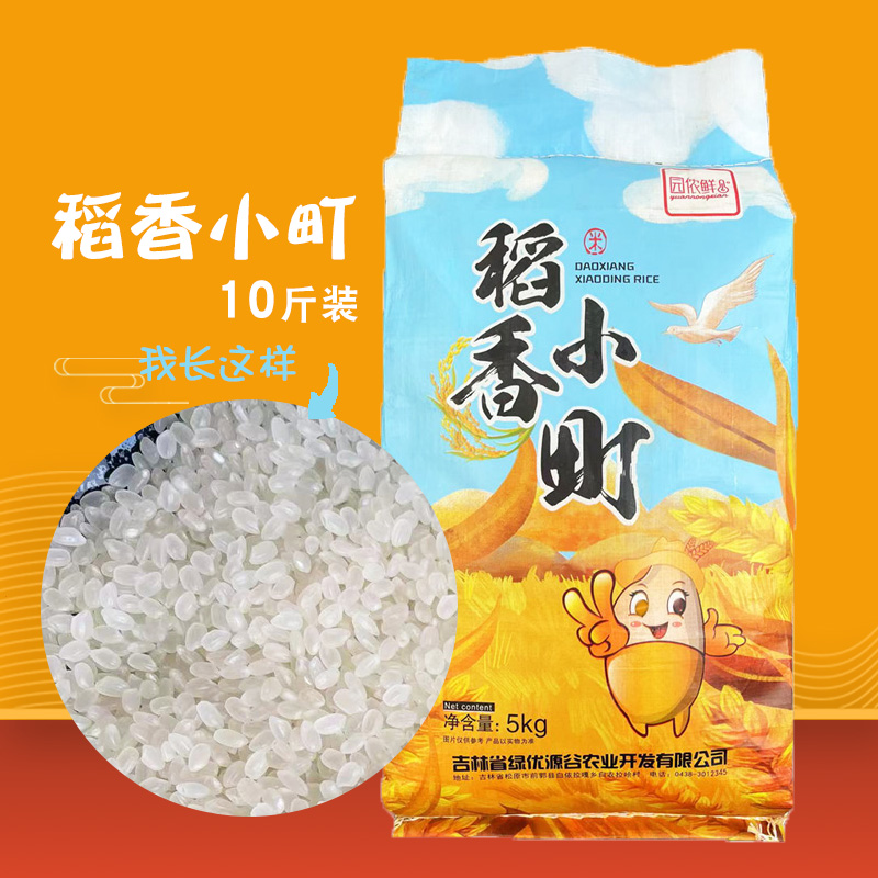 园侬鲜小町香米农家稻田珍珠米10斤东北大米当季新米一级粳米5kg