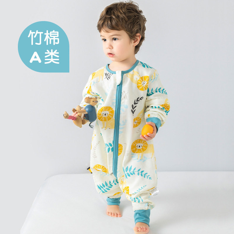 2026新款纱布睡袋婴儿夏季薄款宝宝分腿睡袋儿童睡衣空调房防踢被