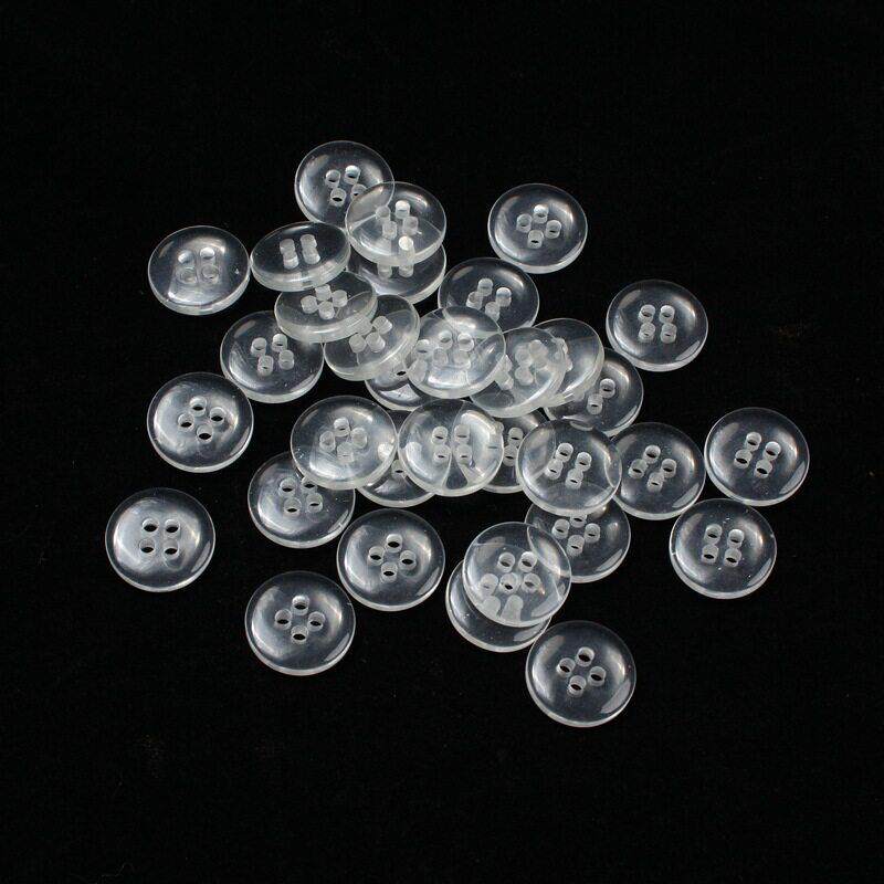 透明四眼双面包背扣衬衫针织衫T恤树脂钮纽扣扣子 BUTTON