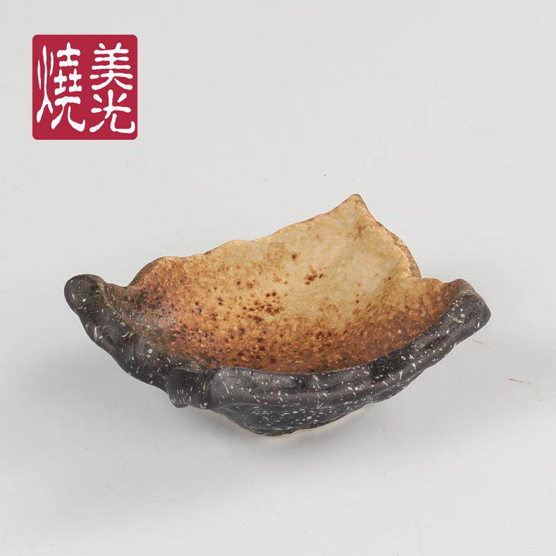 中式粗陶餐具瓷器 特色异形碟子调味酱料碟 小吃冷菜碟