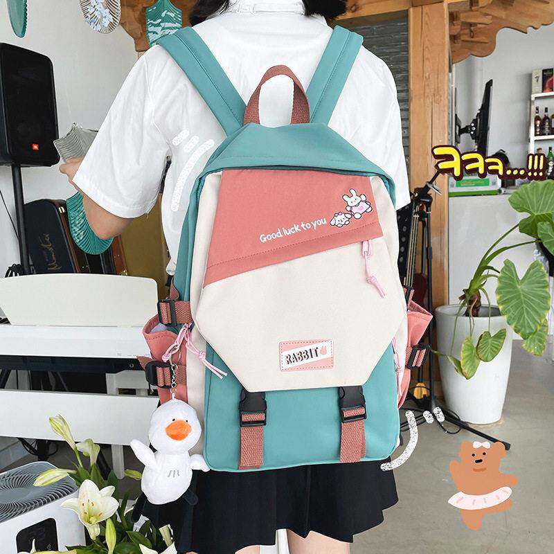 韩版原宿背包女轻便尼龙书包校园大容量中小学生双肩包