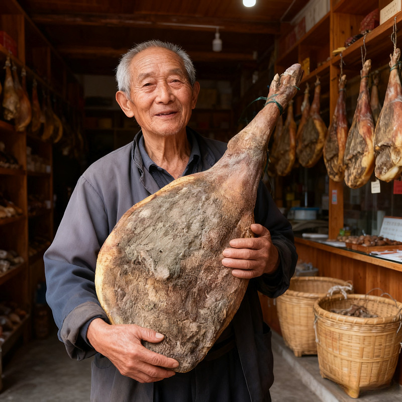 云南火腿产地宣威特产农家三年整只腊肉送礼正宗土猪云腿老火腿肉