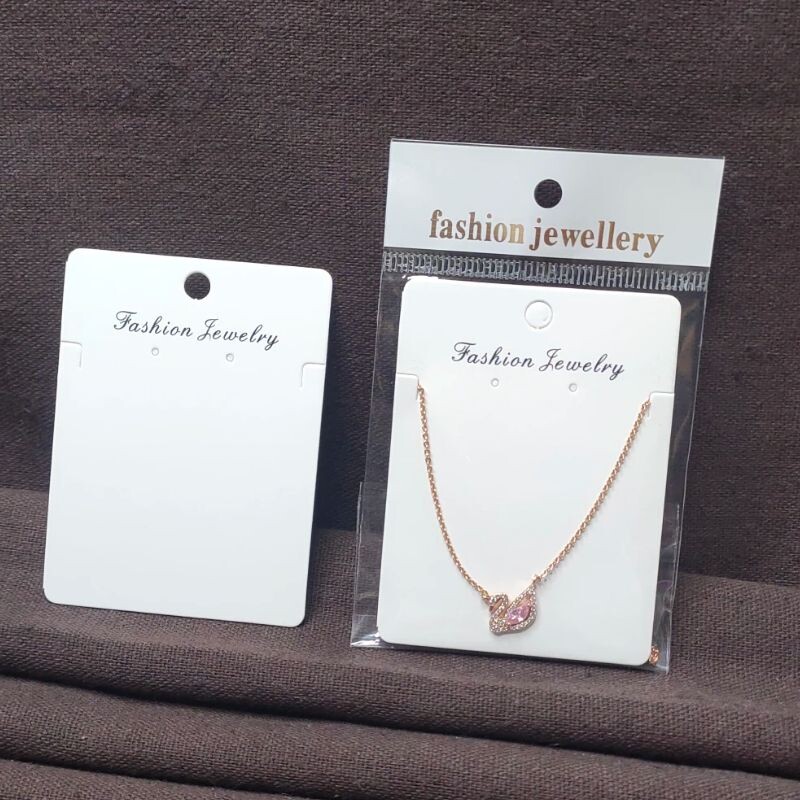 晨妤汀白卡纸可定制项链耳钉通用