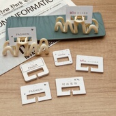 晨妤汀100个鲨鱼夹卡片方形抓夹卡纸批发卡头卡纸定做DIY配件百搭