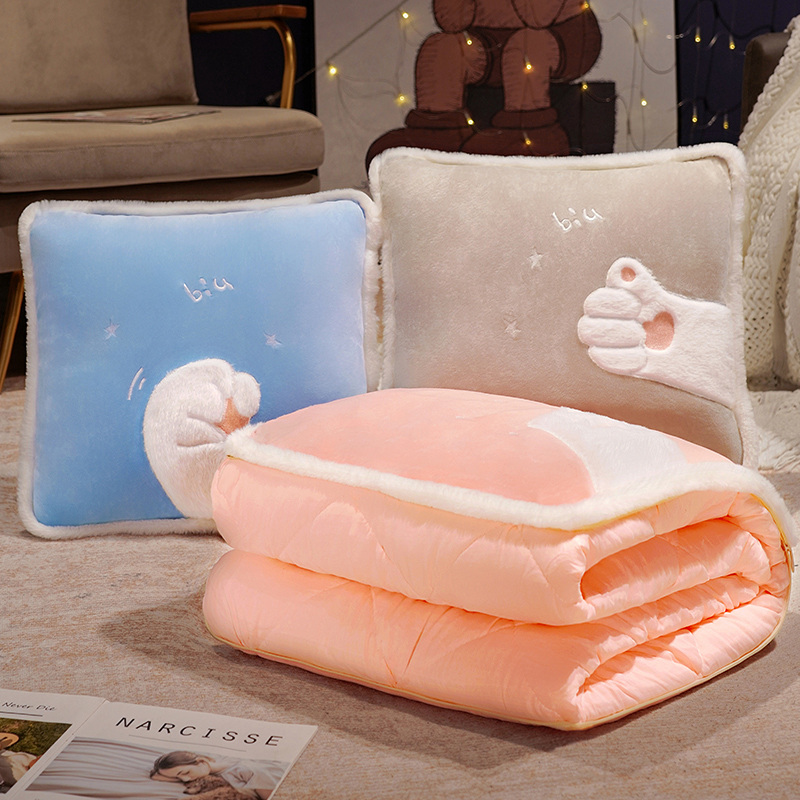 汽车抱枕被子两用四季通用