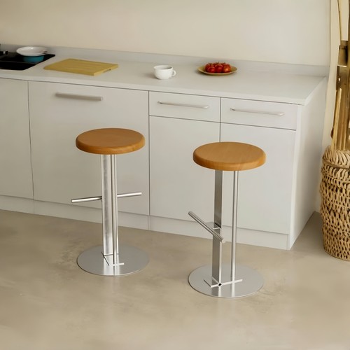 日式简约吧台椅家用实木设计师