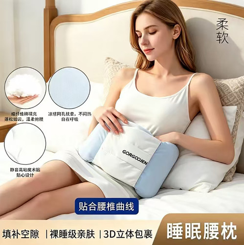 GORGOOJEN腰托德国品质护腰枕家车两用腰靠垫3D立体包裹靠腰枕头
