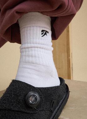 TANOXI W011 莱卡橡筋 纯棉抗起球 抗菌防臭吸湿排汗刺绣中筒袜子