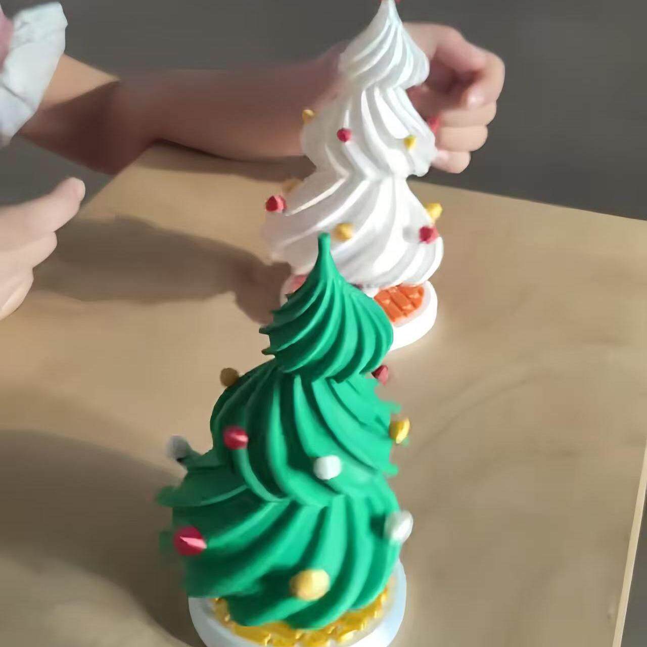 3d打印圣诞树三d圣诞模型可活动儿童玩具造景装饰摆件圣诞节礼物