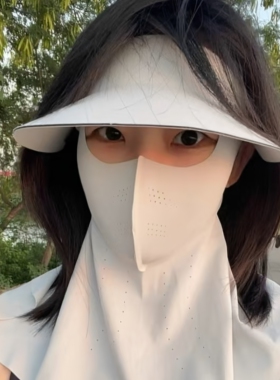夏季透气防紫外线护颈防晒面罩女