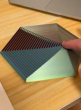 六边形套环魔幻立体解压玩具螺旋3D打印错觉错觉减压送朋友小礼物