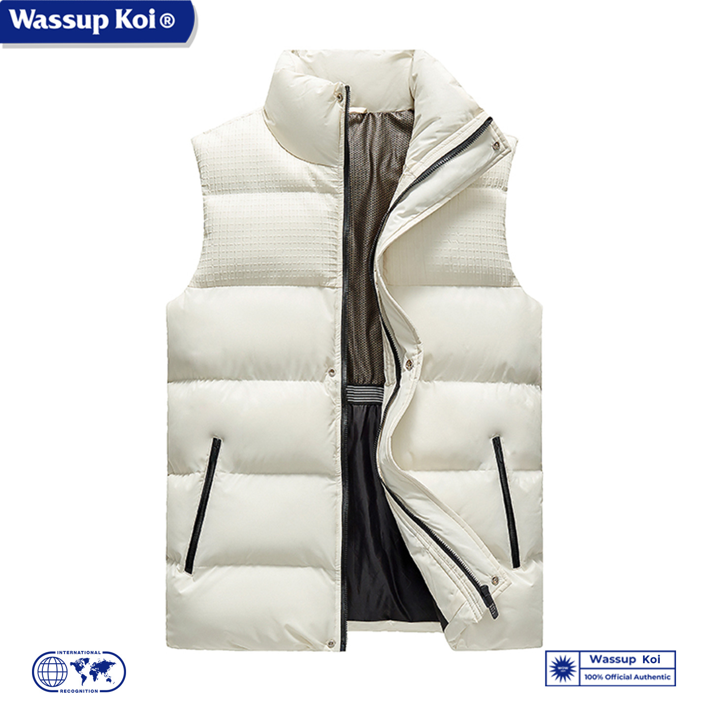 WASSUPKOI黑金蓄热羽绒棉马甲男