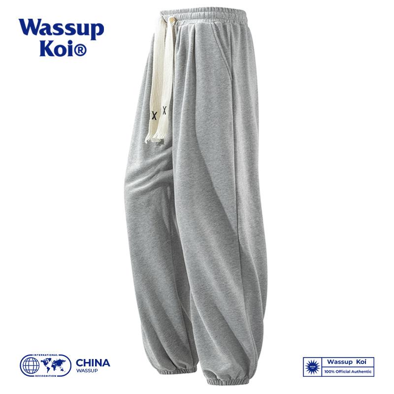 WASSUPKOI复古运动束脚休闲裤子