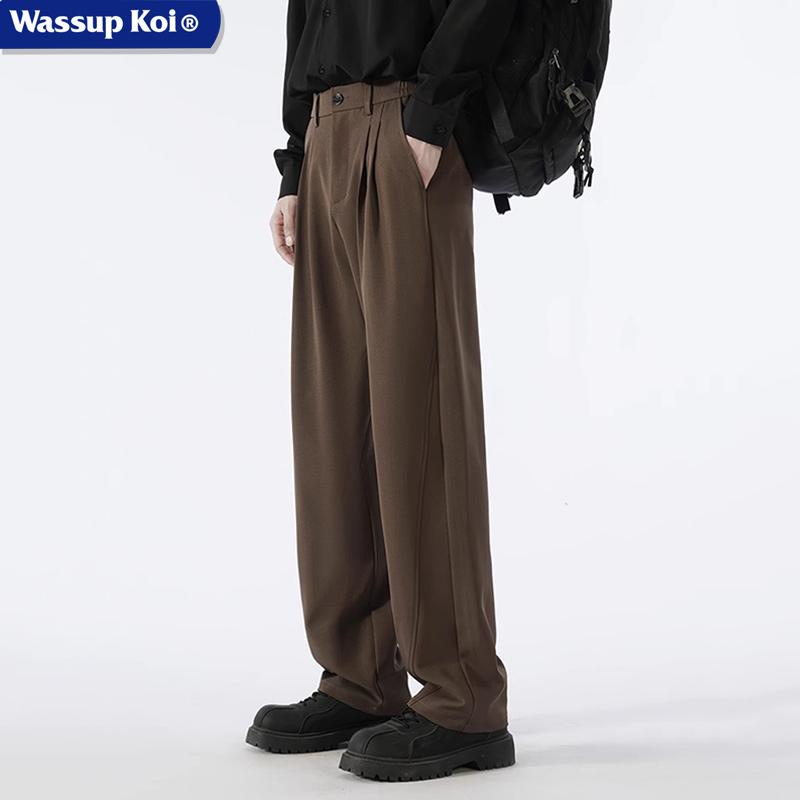 WASSUPKOI垂感宽松加厚阔腿西裤