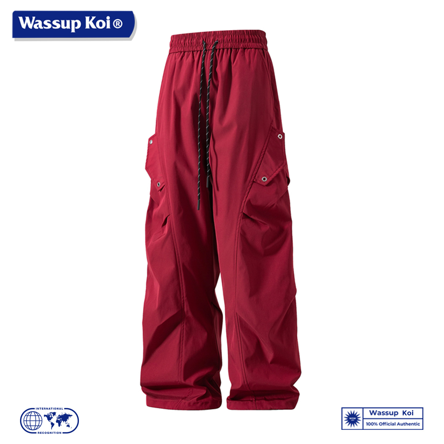 WASSUP美式工装裤男宽松直筒速干