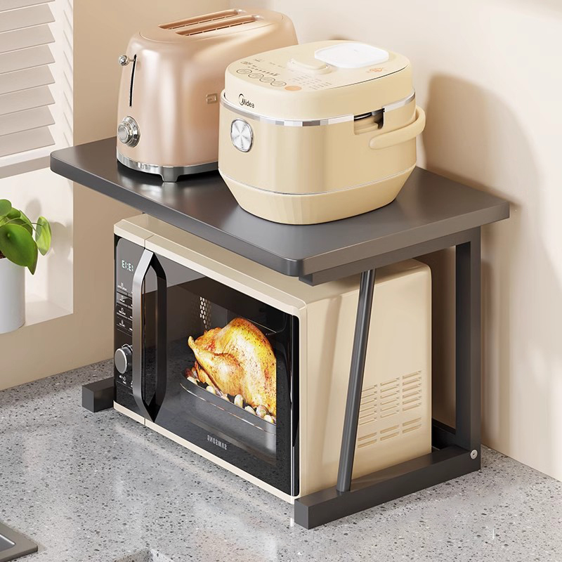 厨房微波炉架置物架烤箱收纳层架家用台面双层支架多功能多层架子