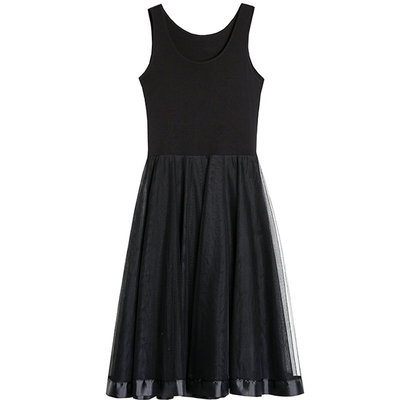 黑色中长款背心裙女装秋内搭吊带