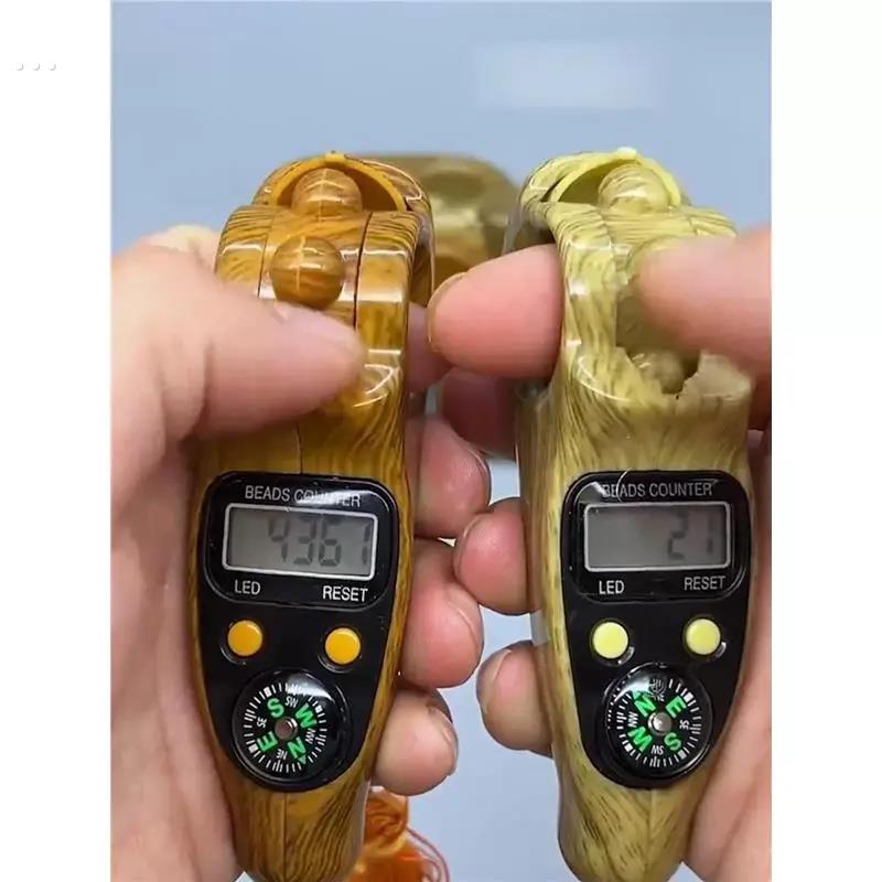 2024新款夜光滚珠计数器LED电子解压减压手动手指拨珠文玩计数器