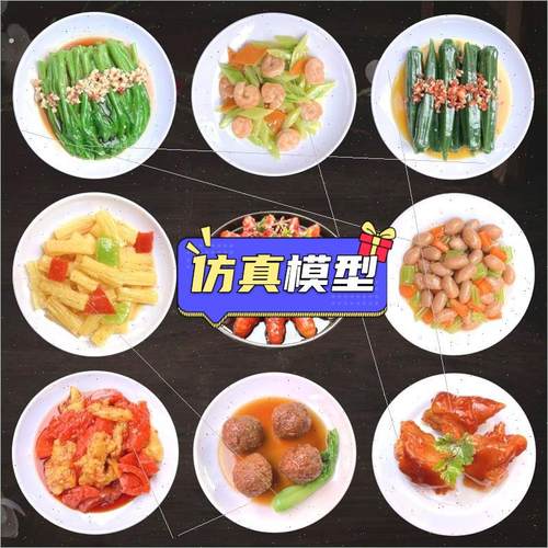 仿真集成灶菜模型影视道具样品菜支持定制新款摆摊小吃厨房展示菜