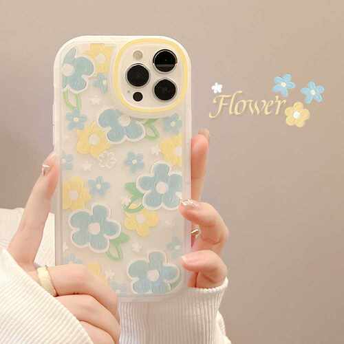 油画碎花iphone16适用苹果17pro max手机壳18全包15圆形8p女X透14