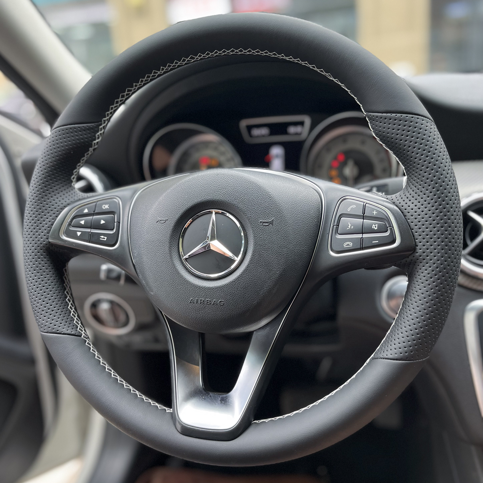 奔驰专用手缝方向盘套
