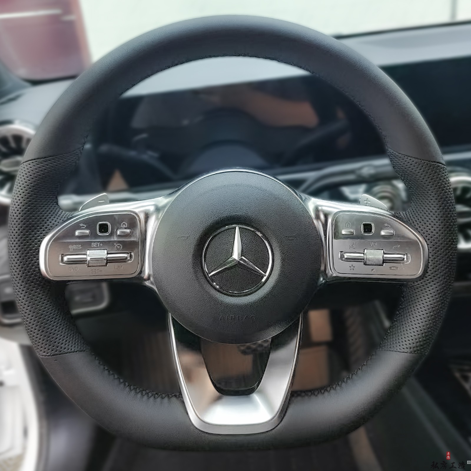 奔驰专用手缝方向盘套