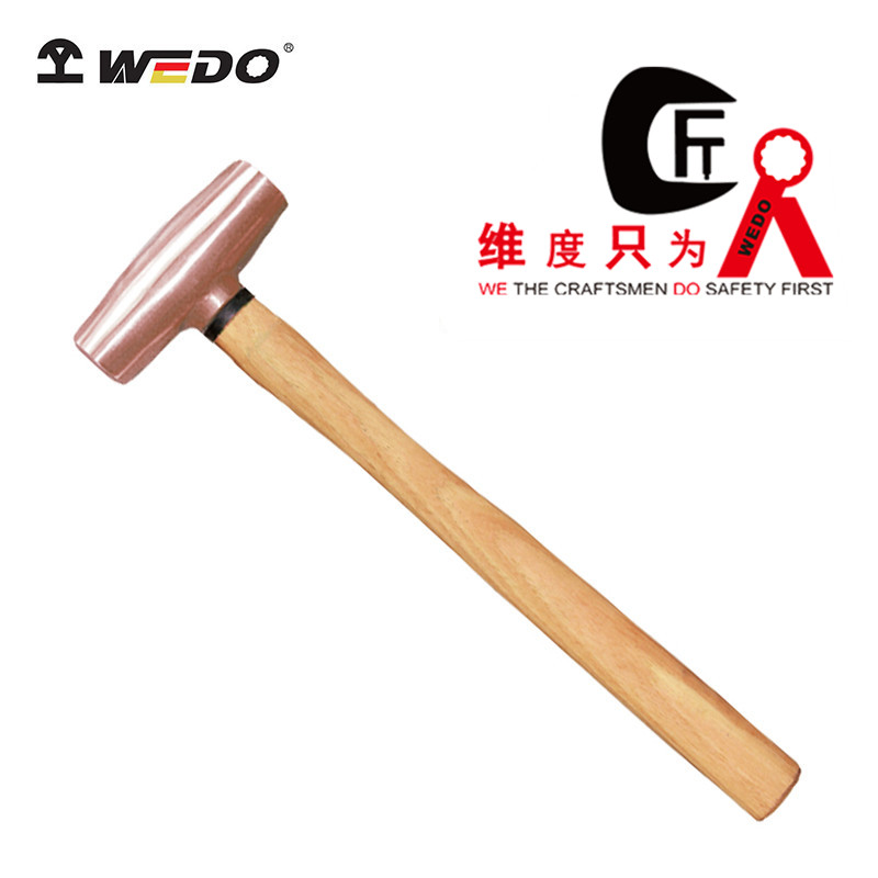 WEDO/维度紫铜木柄圆鼓锤铜合金
