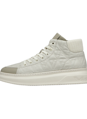 VICKI BROWN秋冬vb保暖鞋男新款休闲高帮板鞋男士男鞋官方正品