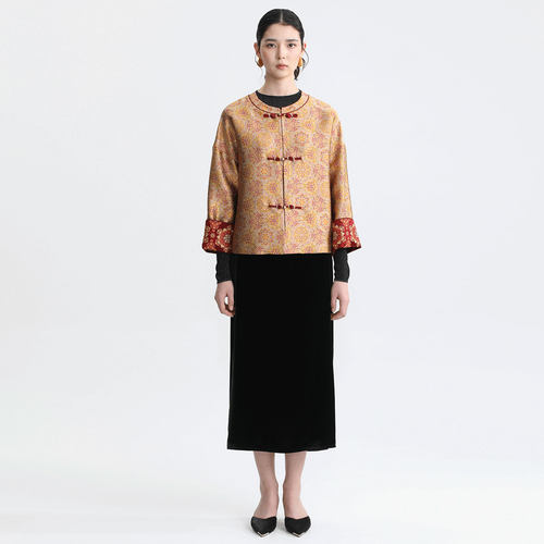 DYBULAFUN/戴布拉芬新款秋季复古新中式盘扣国风时尚百搭上衣女