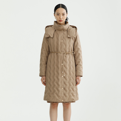 戴布拉芬新款冬季设计感轻薄鹅绒服中长款白鹅绒羽绒服女时尚外套