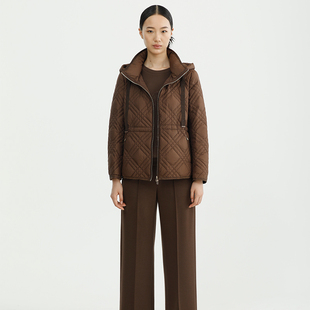 戴布拉芬新款冬季咖色短款羽绒服女轻薄小个子设计感保暖冬季外套