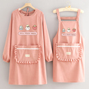 防水条绒长袖 围裙家用厨房防污耐脏做饭罩衣成人上班工作服定制女