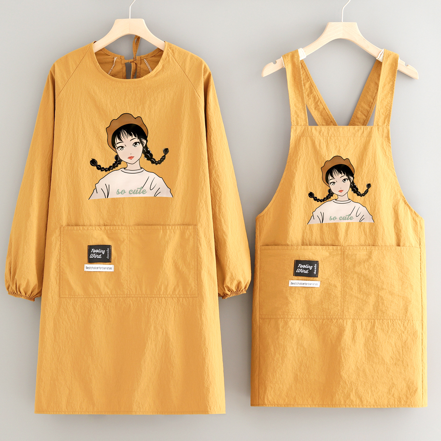 厨房新款耐脏做饭印字餐饮防污